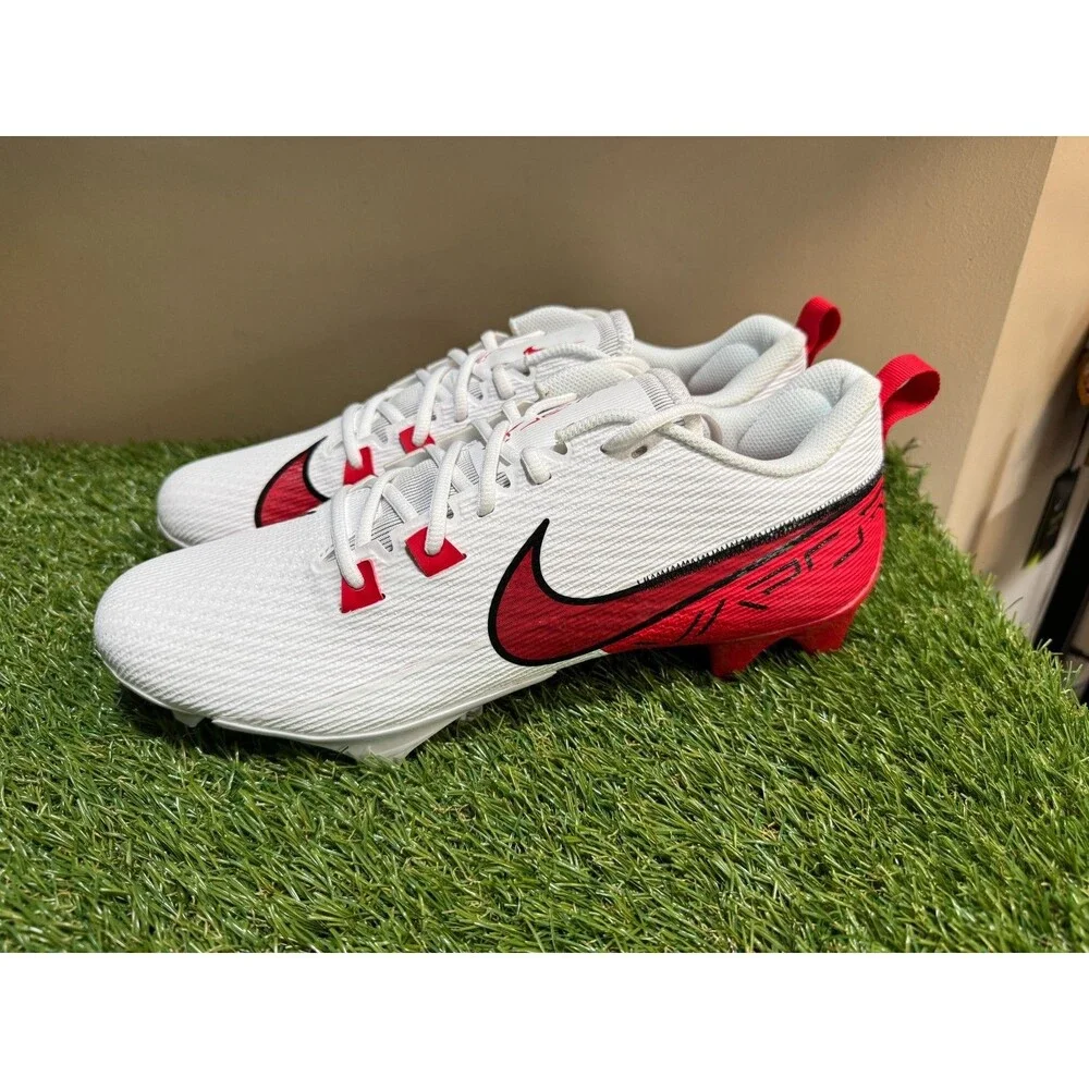 Men's 13 Nike Vapor Edge Speed 360 2 TB PE Football Cleats White Red FN7764-111